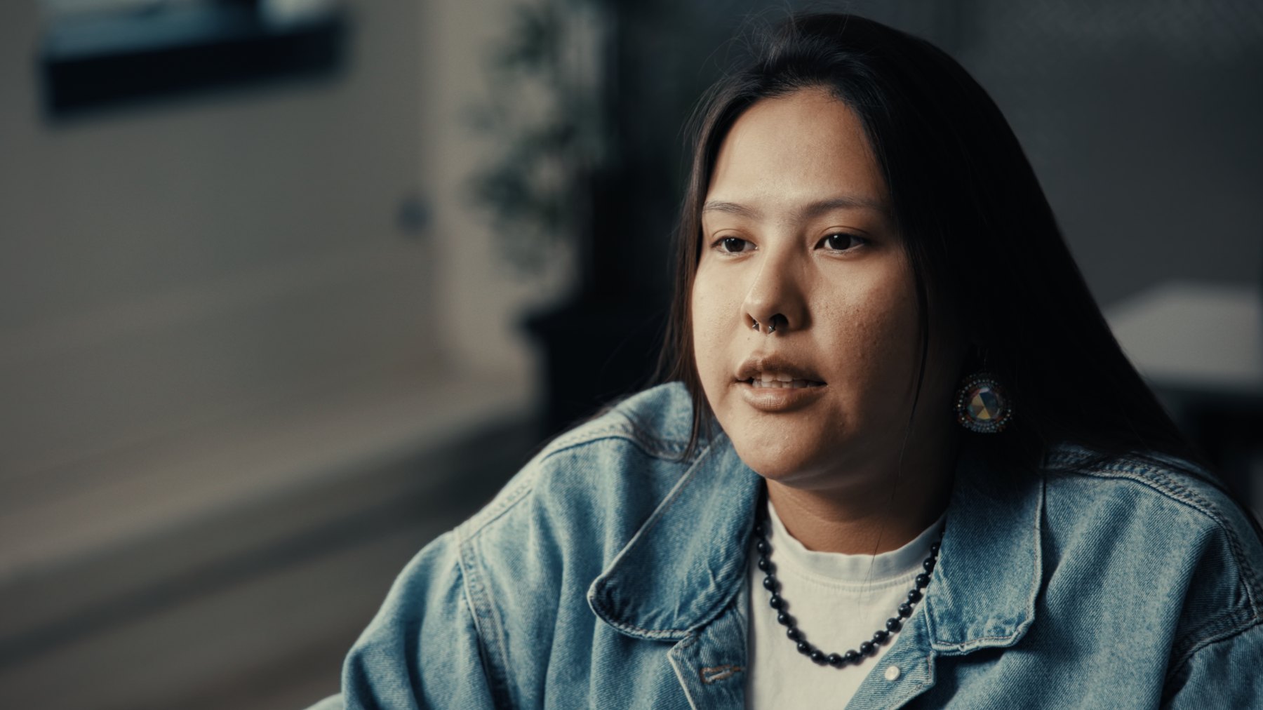 Documentary interview frame — Old Sun Community College, Natosapi