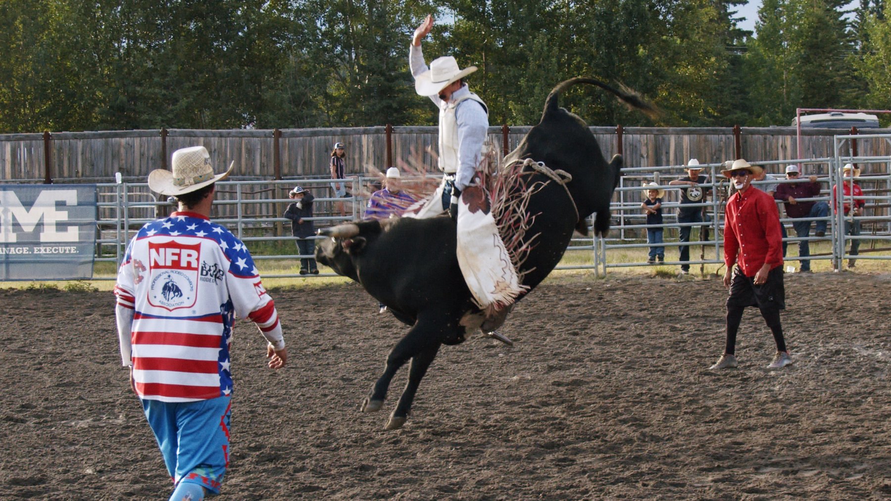 Bull rider at rodeo — Visit Bragg Creek