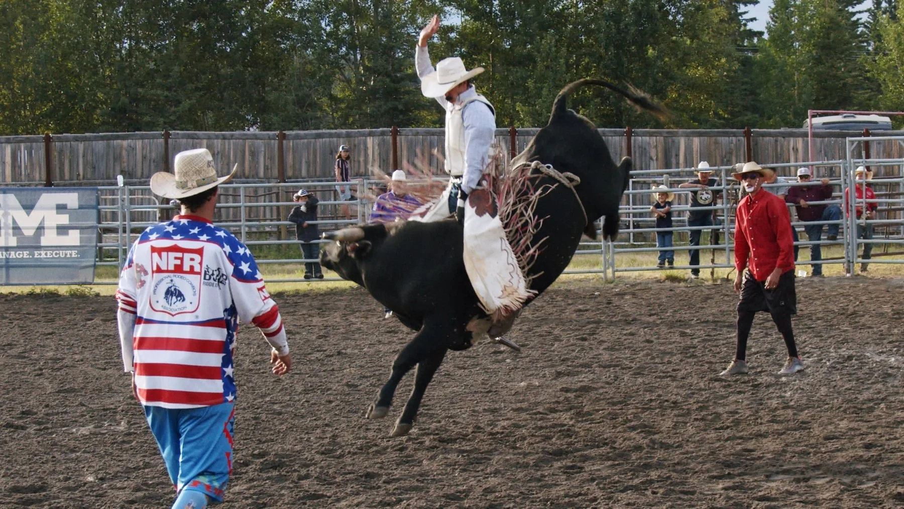 Bull rider at rodeo — Visit Bragg Creek