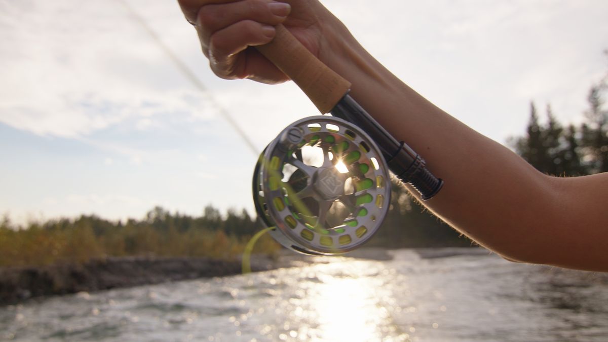 Fly fishing on Alberta river
