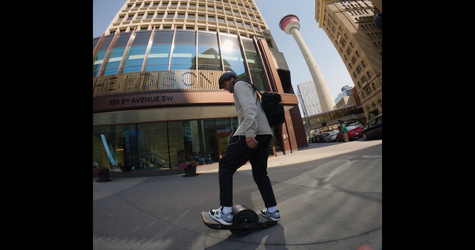 Onewheel rider — Calgary Tower