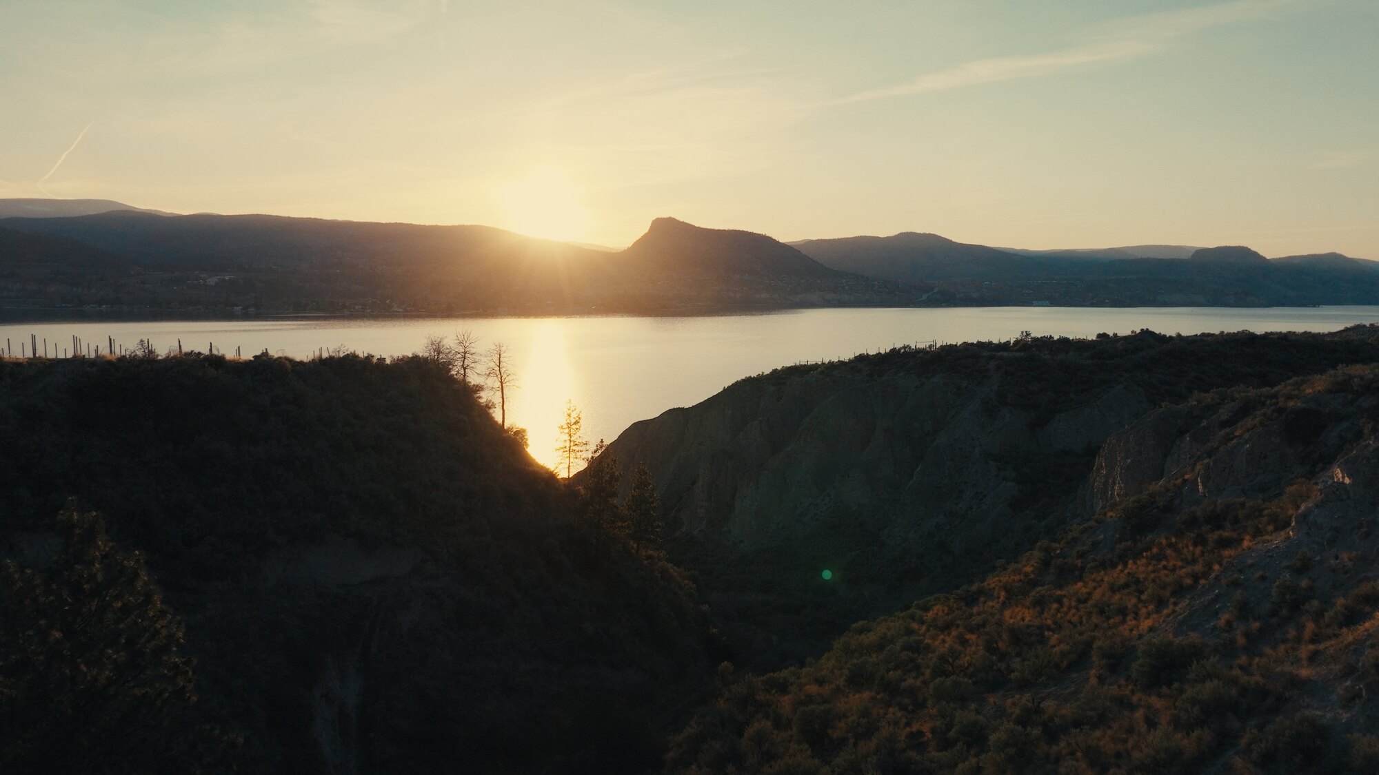 Okanagan Lake from Naramata, aerial drone photograph
