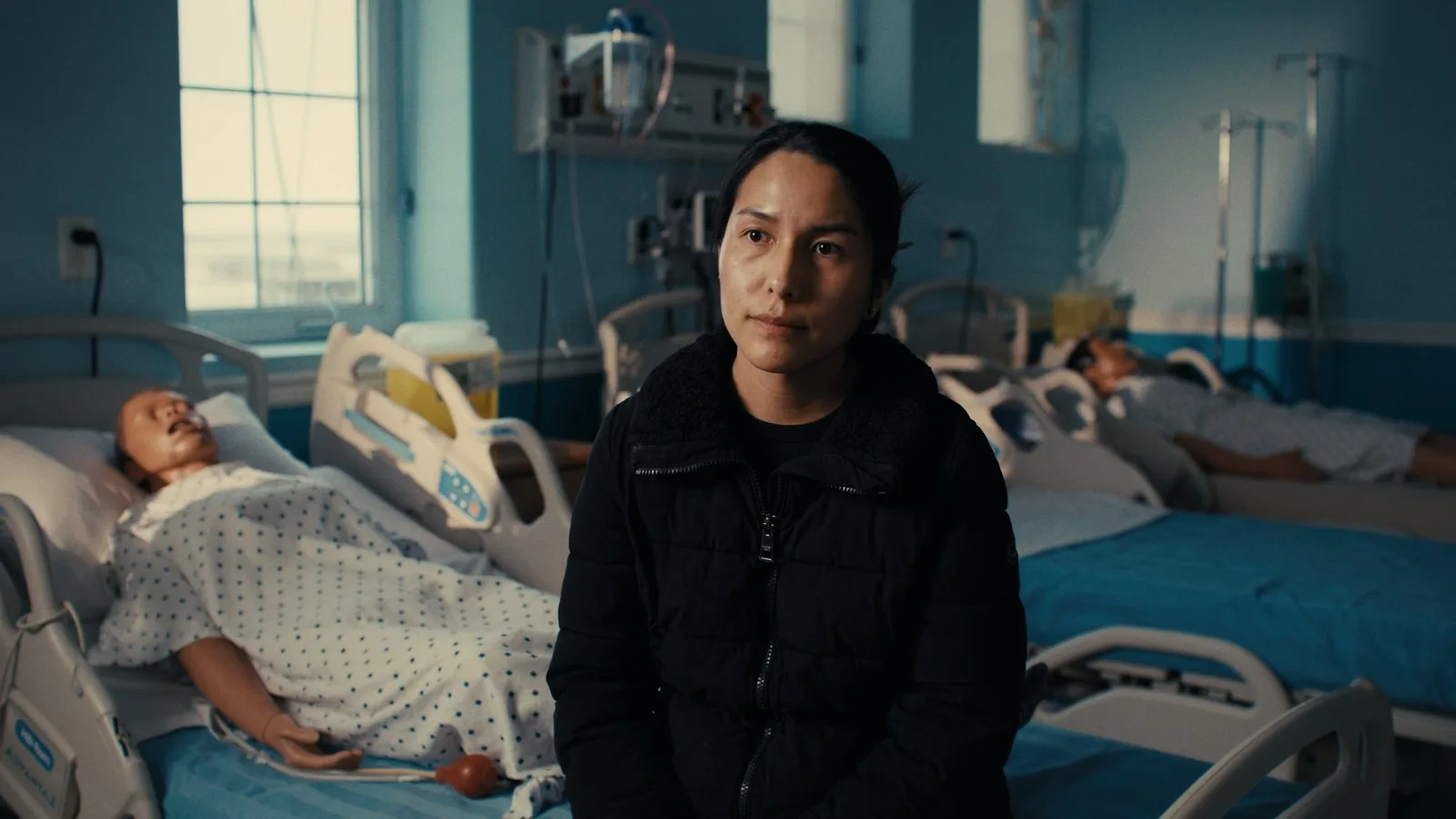 Jazz interview frame — wide hospital ward shot