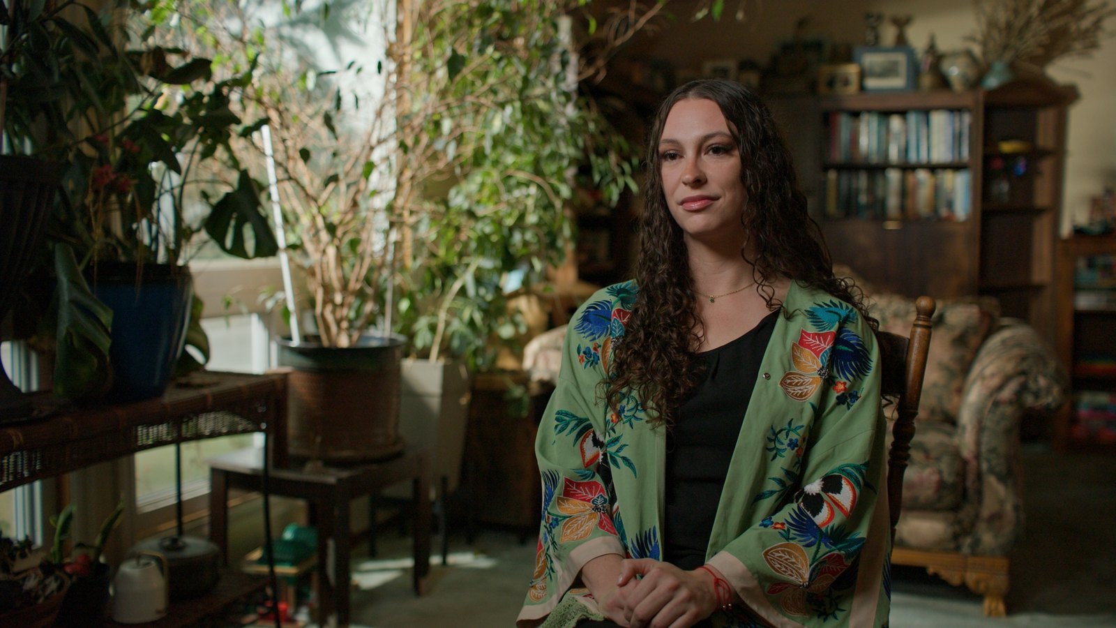 Documentary interview frame — Sarah