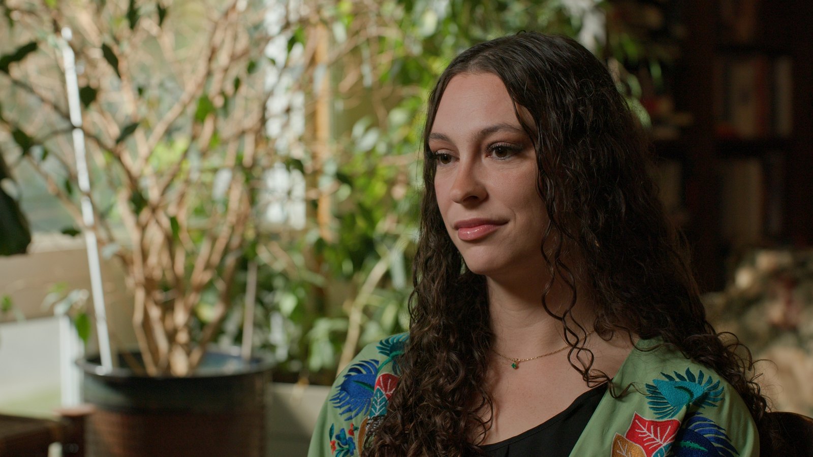 Documentary interview frame — Sarah