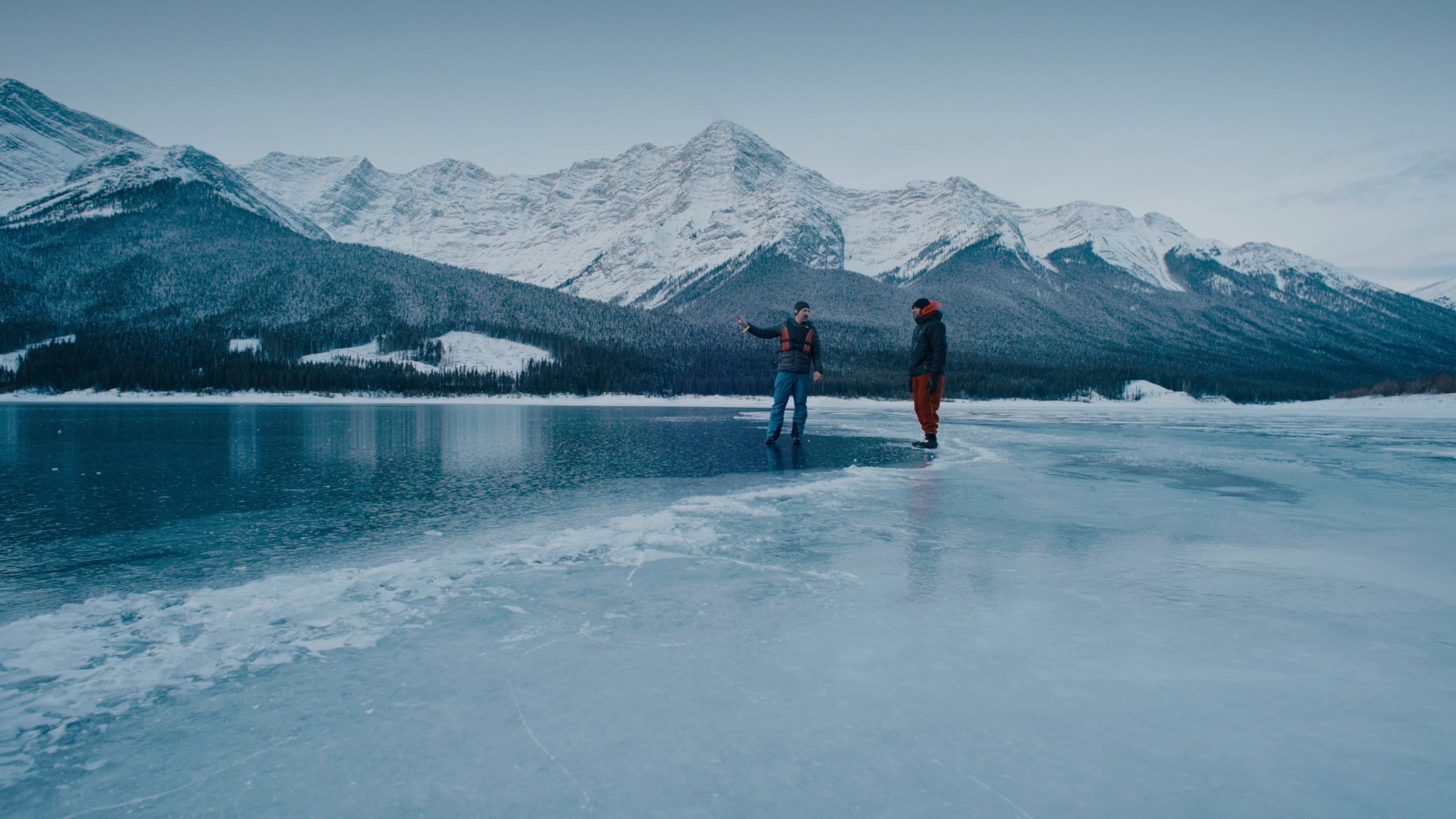 Elladj Baldé and Paul Ziszka on frozen lake — Wild Ice