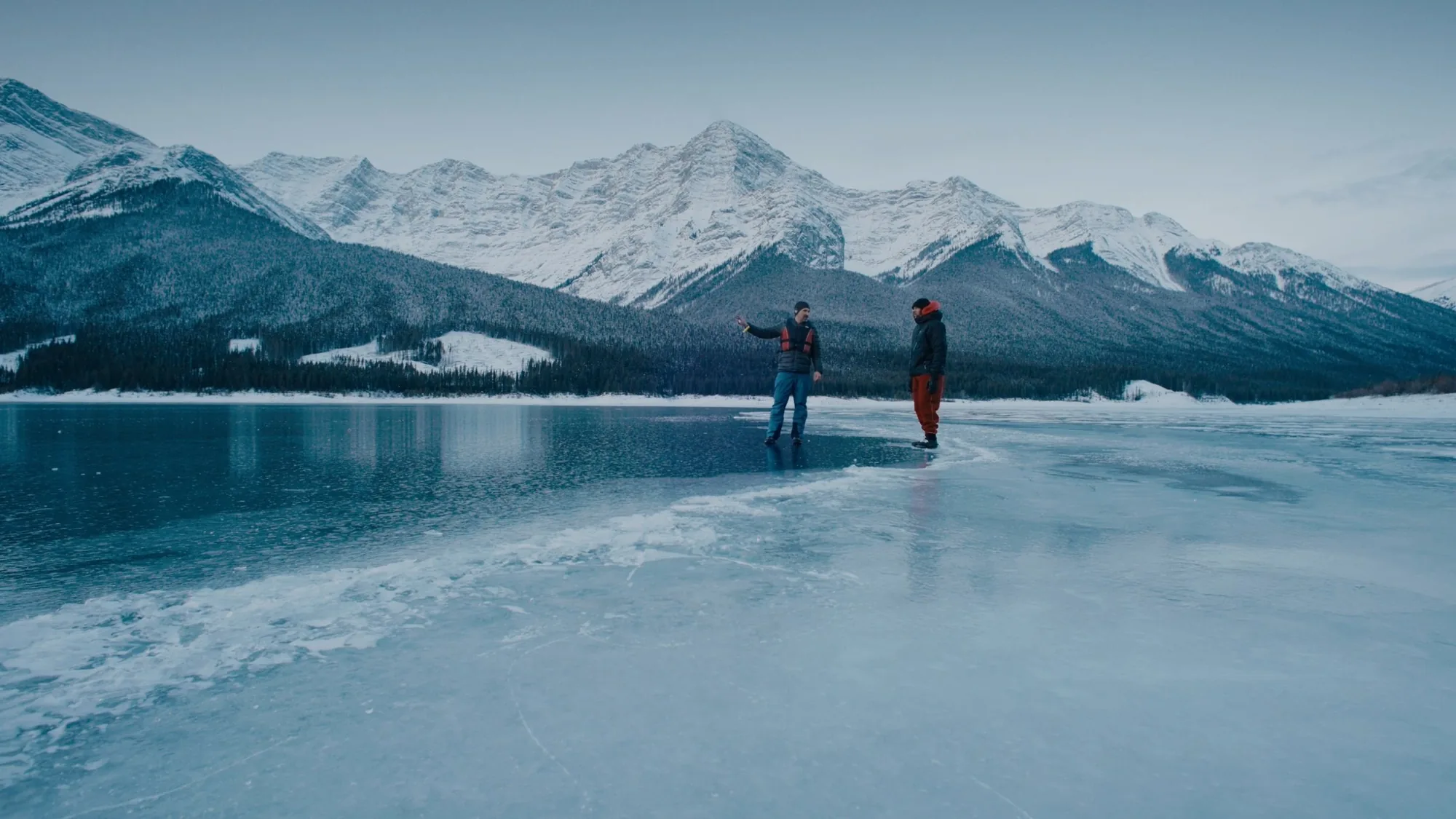 Elladj Baldé and Paul Ziszka on frozen lake — Wild Ice